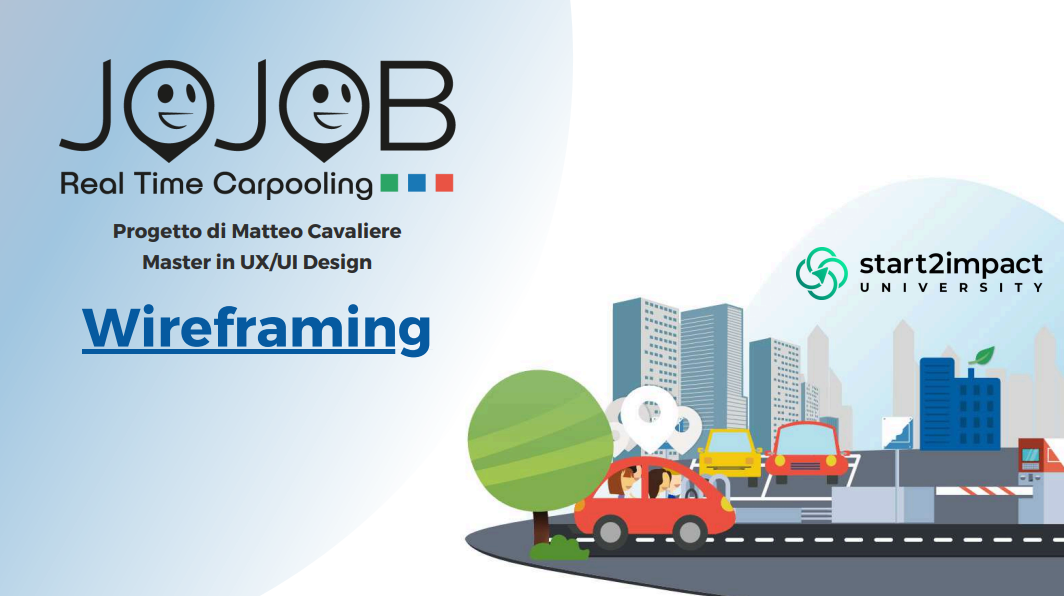 Copertina progetto wireframing